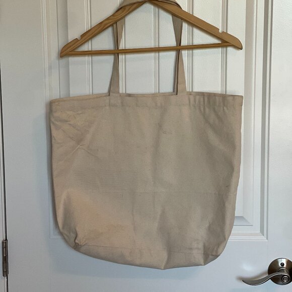 Athleta Cream and Navy  Cloth Tote Bag - Picture 3 of 3